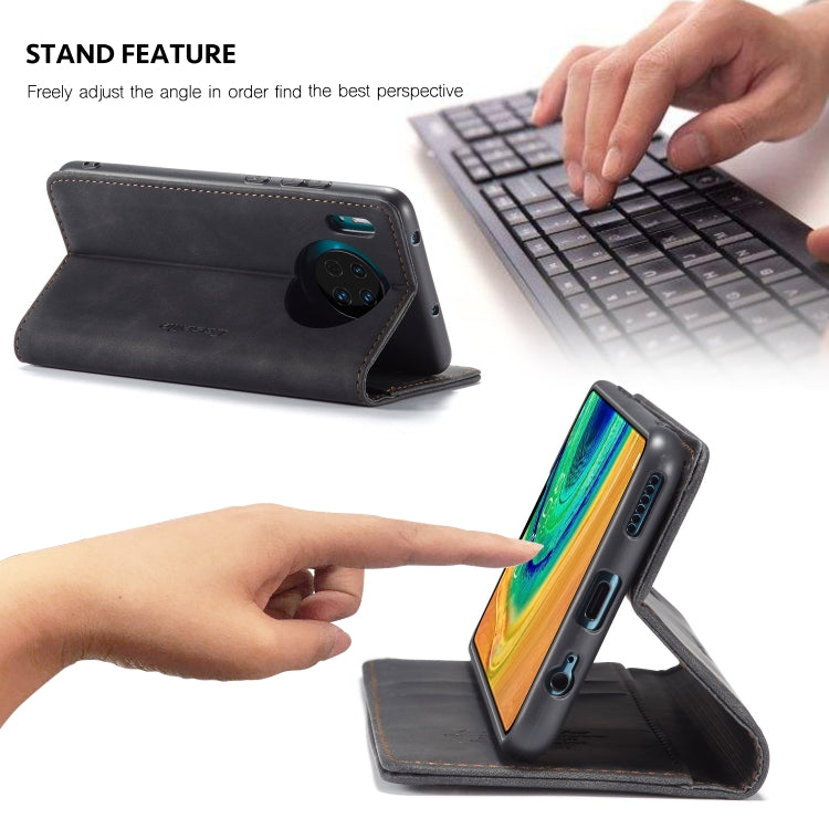 For Huawei Mate 30 4G / 5G CaseMe-013 Multifunctional Horizontal Flip Leather Case with Card Slot & Holder & Wallet(Black)