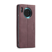 For Huawei Mate 30 4G / 5G CaseMe-013 Multifunctional Horizontal Flip Leather Case with Card Slot & Holder & Wallet(Wine Red)
