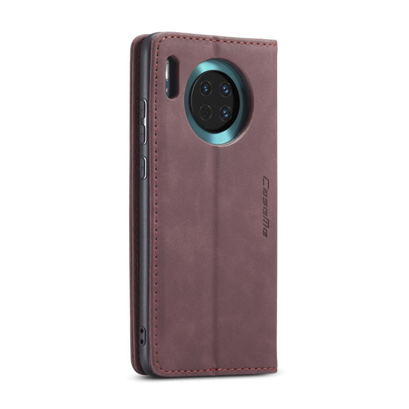 For Huawei Mate 30 4G / 5G CaseMe-013 Multifunctional Horizontal Flip Leather Case with Card Slot & Holder & Wallet(Wine Red)