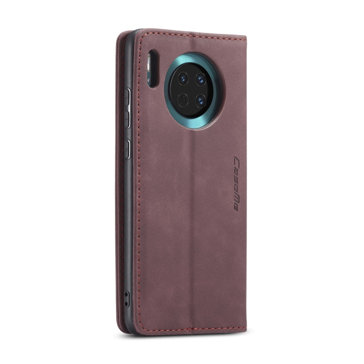For Huawei Mate 30 4G / 5G CaseMe-013 Multifunctional Horizontal Flip Leather Case with Card Slot & Holder & Wallet(Wine Red)