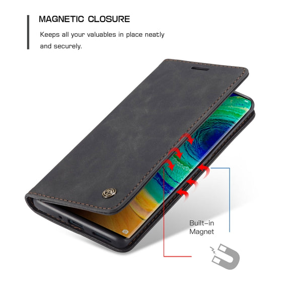 For Huawei Mate 30 Pro 4G / 5G CaseMe-013 Multifunctional Horizontal Flip Leather Case with Card Slot & Holder & Wallet(Black)