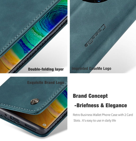 For Huawei Mate 30 Pro 4G / 5G CaseMe-013 Multifunctional Horizontal Flip Leather Case with Card Slot & Holder & Wallet(Blue)