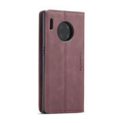 For Huawei Mate 30 Pro 4G / 5G CaseMe-013 Multifunctional Horizontal Flip Leather Case with Card Slot & Holder & Wallet(Wine Red)