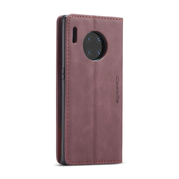 For Huawei Mate 30 Pro 4G / 5G CaseMe-013 Multifunctional Horizontal Flip Leather Case with Card Slot & Holder & Wallet(Wine Red)