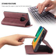 For Huawei Mate 30 Pro 4G / 5G CaseMe-013 Multifunctional Horizontal Flip Leather Case with Card Slot & Holder & Wallet(Wine Red)