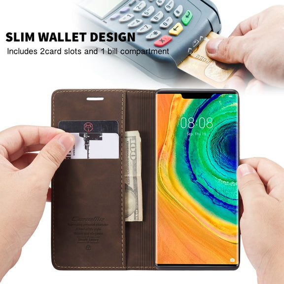 For Huawei Mate 30 Pro 4G / 5G CaseMe-013 Multifunctional Horizontal Flip Leather Case with Card Slot & Holder & Wallet(Coffee)