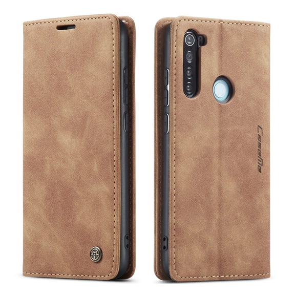 For Xiaomi Redmi Note 8 CaseMe-013 Multifunctional Horizontal Flip Leather Case with Card Slot & Holder & Wallet(Brown)