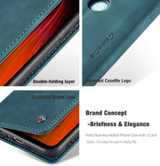 For Xiaomi Redmi Note 8 CaseMe-013 Multifunctional Horizontal Flip Leather Case with Card Slot & Holder & Wallet(Blue)