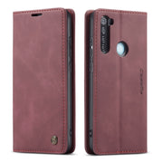 For Xiaomi Redmi Note 8 CaseMe-013 Multifunctional Horizontal Flip Leather Case with Card Slot & Holder & Wallet(Wine Red)