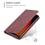 For Xiaomi Redmi Note 8 CaseMe-013 Multifunctional Horizontal Flip Leather Case with Card Slot & Holder & Wallet(Wine Red)