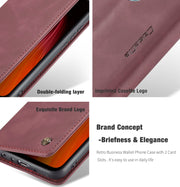 For Xiaomi Redmi Note 8 CaseMe-013 Multifunctional Horizontal Flip Leather Case with Card Slot & Holder & Wallet(Wine Red)