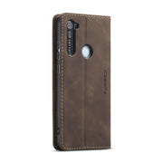 For Xiaomi Redmi Note 8 CaseMe-013 Multifunctional Horizontal Flip Leather Case with Card Slot & Holder & Wallet(Coffee)