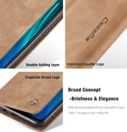 For Xiaomi Redmi Note 8 Pro CaseMe-013 Multifunctional Horizontal Flip Leather Case with Card Slot & Holder & Wallet(Brown)