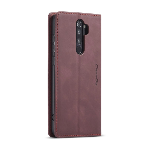 For Xiaomi Redmi Note 8 Pro CaseMe-013 Multifunctional Horizontal Flip Leather Case with Card Slot & Holder & Wallet(Wine Red)