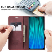 For Xiaomi Redmi Note 8 Pro CaseMe-013 Multifunctional Horizontal Flip Leather Case with Card Slot & Holder & Wallet(Wine Red)