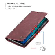 For Xiaomi Redmi Note 8 Pro CaseMe-013 Multifunctional Horizontal Flip Leather Case with Card Slot & Holder & Wallet(Wine Red)