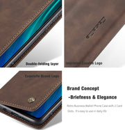 For Xiaomi Redmi Note 8 Pro CaseMe-013 Multifunctional Horizontal Flip Leather Case with Card Slot & Holder & Wallet(Coffee)