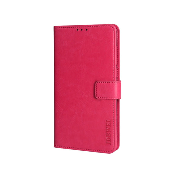 For UMIDIGI A11 Pro Max idewei Crazy Horse Texture Horizontal Flip Leather Case with Holder & Card Slots & Wallet(Rose Red)