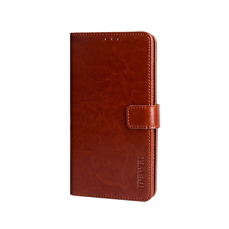 For UMIDIGI A11 Pro Max idewei Crazy Horse Texture Horizontal Flip Leather Case with Holder & Card Slots & Wallet(Brown)