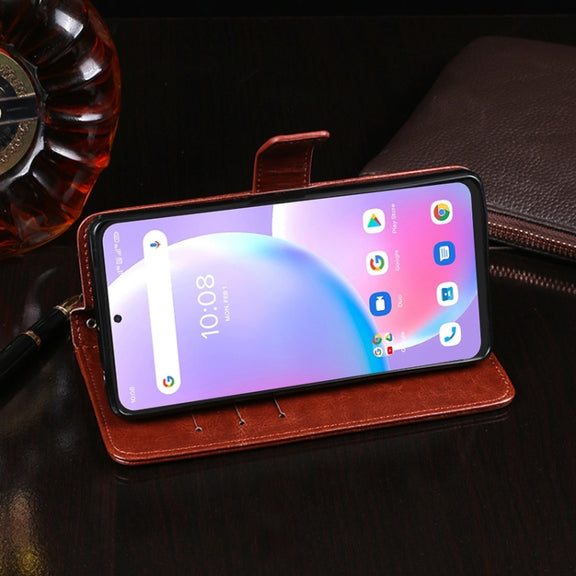 For UMIDIGI A11 Pro Max idewei Crazy Horse Texture Horizontal Flip Leather Case with Holder & Card Slots & Wallet(Brown)