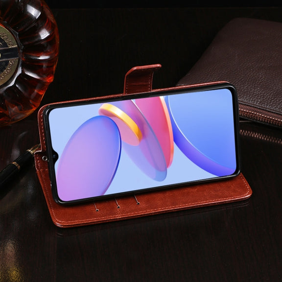 For U-MAGIC 30e idewei Crazy Horse Texture Horizontal Flip Leather Case with Holder & Card Slots & Wallet(Sky Blue)