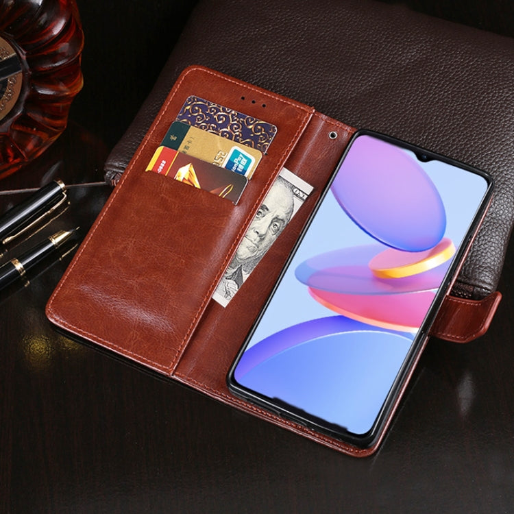 For U-MAGIC 30e idewei Crazy Horse Texture Horizontal Flip Leather Case with Holder & Card Slots & Wallet(Brown)