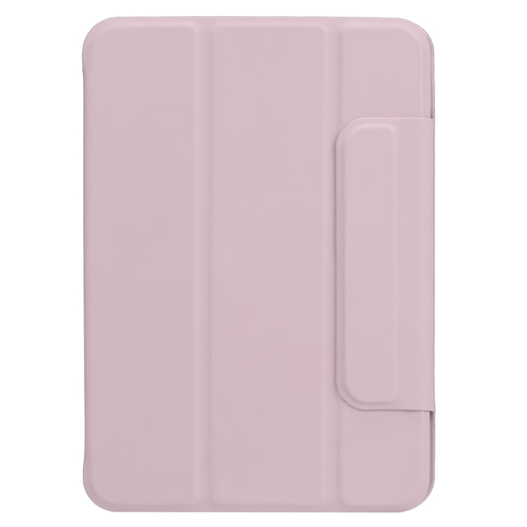 For iPad mini 2024 / mini 6 Horizontal Flip Ultra-thin Fixed Buckle Magnetic PU Tablet Case With Three-folding Holder & Sleep / Wake-up Function(Pink) - free shipping - PMC TechLife - Order now!