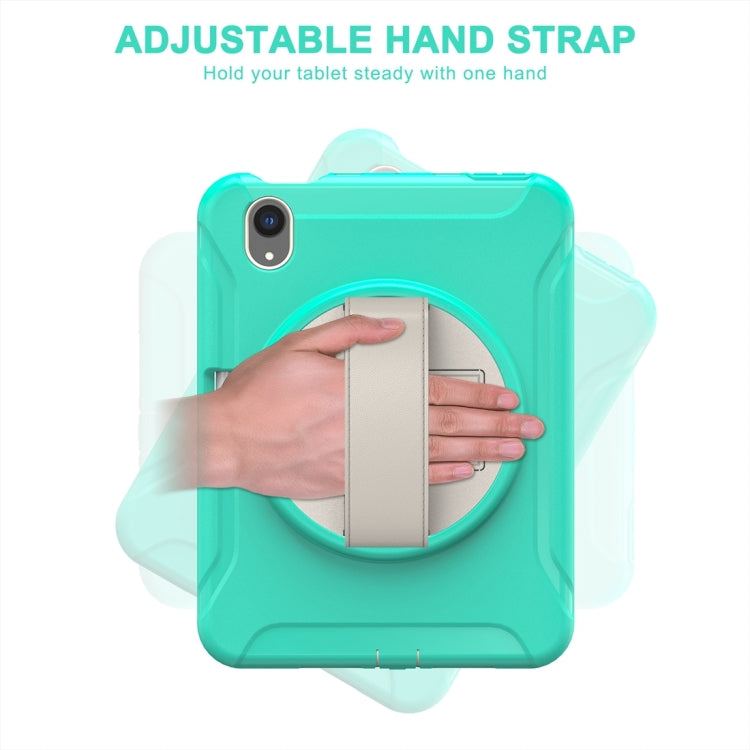 For iPad mini 6 360 Degree Rotation PC + TPU Protective Tablet Case with Holder & Hand-strap(Mint Green) - iPad mini 6 Cases by PMC Jewellery | Online Shopping South Africa | PMC Jewellery | Buy Now Pay Later Mobicred