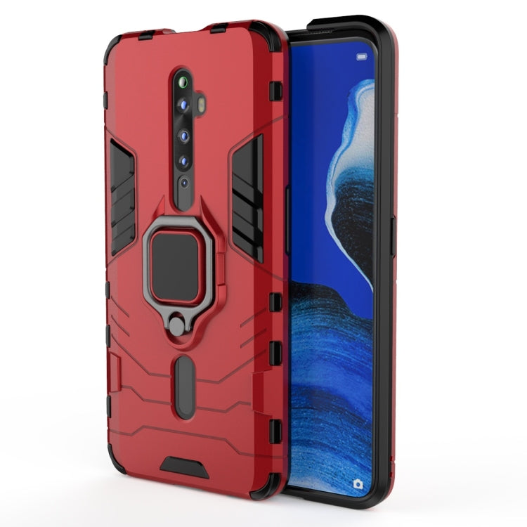 For OPPO Reno2 Z Shockproof PC + TPU Protective Case with Magnetic Ring Holder(Red) - OPPO Cases by PMC TechLife | Online Shopping South Africa | PMC TechLife | Buy Now Pay Later Mobicred
