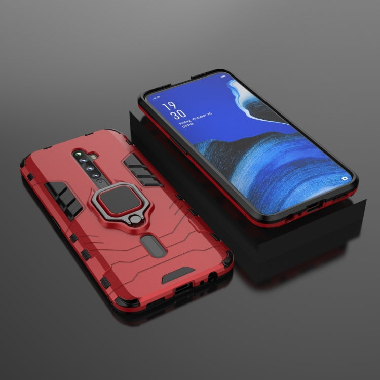 For OPPO Reno2 Z Shockproof PC + TPU Protective Case with Magnetic Ring Holder(Red) - OPPO Cases by PMC TechLife | Online Shopping South Africa | PMC TechLife | Buy Now Pay Later Mobicred