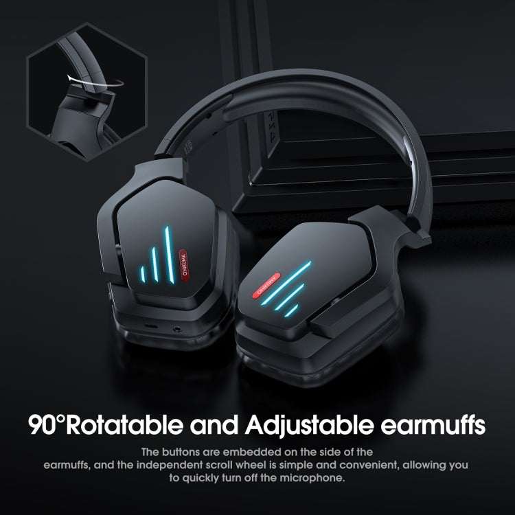 ONIKUMA B60 Bluetooth 5.0 Adjustable Strong Bass Gaming Wireless Bluetooth Headset with Microphone(Black)