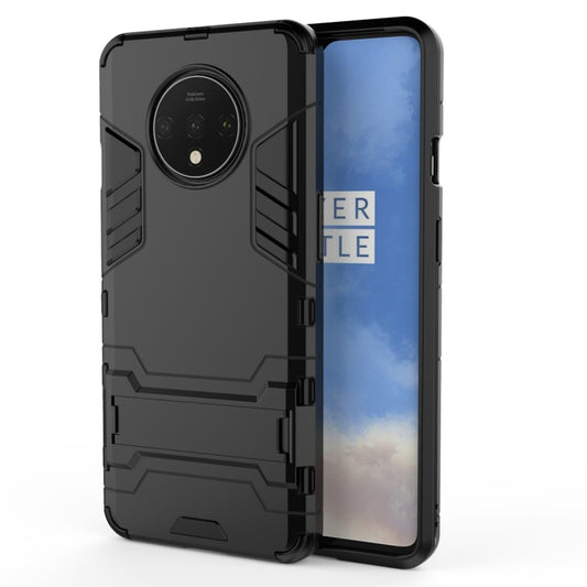 For OnePlus 7T Shockproof PC + TPU Protective Case with Holder(Black) - More Brand by PMC Jewellery | Online Shopping South Africa | PMC Jewellery | Buy Now Pay Later Mobicred