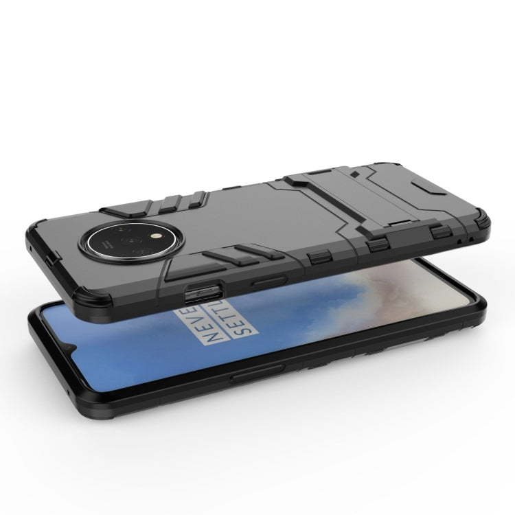 For OnePlus 7T Shockproof PC + TPU Protective Case with Holder(Black) - More Brand by PMC Jewellery | Online Shopping South Africa | PMC Jewellery | Buy Now Pay Later Mobicred