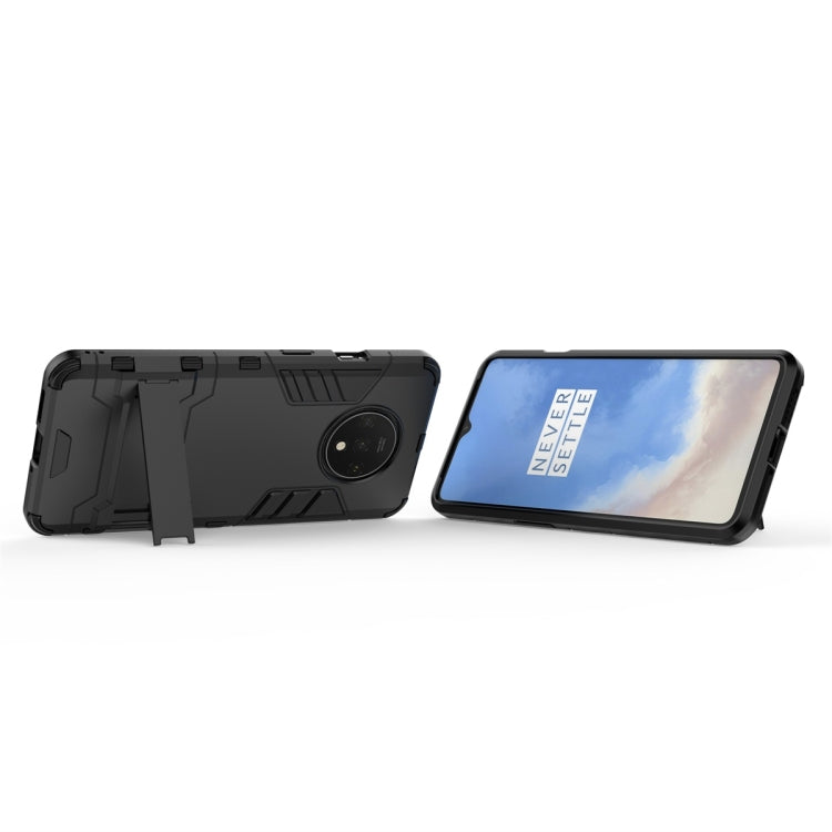 For OnePlus 7T Shockproof PC + TPU Protective Case with Holder(Black) - More Brand by PMC Jewellery | Online Shopping South Africa | PMC Jewellery | Buy Now Pay Later Mobicred