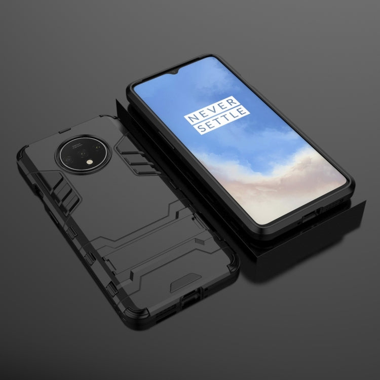 For OnePlus 7T Shockproof PC + TPU Protective Case with Holder(Black) - More Brand by PMC Jewellery | Online Shopping South Africa | PMC Jewellery | Buy Now Pay Later Mobicred