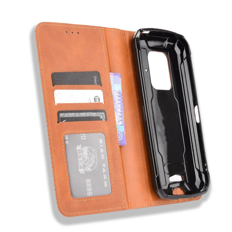 For Doogee S59 / S59 Pro Magnetic Buckle Retro Crazy Horse Texture Horizontal Flip Leather Case with Holder & Card Slots & Photo Frame(Brown) - More Brand by PMC TechLife | Online Shopping South Africa | PMC TechLife | Buy Now Pay Later Mobicred