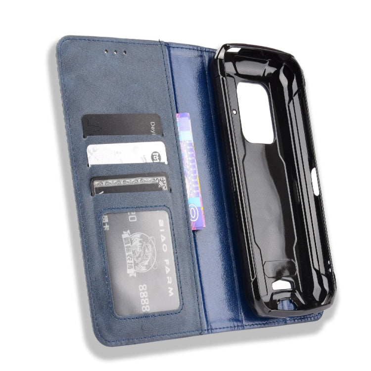 For Doogee S59 / S59 Pro Magnetic Buckle Retro Crazy Horse Texture Horizontal Flip Leather Case with Holder & Card Slots & Photo Frame(Blue) - More Brand by PMC TechLife | Online Shopping South Africa | PMC TechLife | Buy Now Pay Later Mobicred