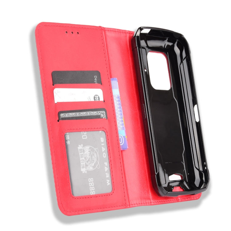For Doogee S59 / S59 Pro Magnetic Buckle Retro Crazy Horse Texture Horizontal Flip Leather Case with Holder & Card Slots & Photo Frame(Red) - More Brand by PMC TechLife | Online Shopping South Africa | PMC TechLife | Buy Now Pay Later Mobicred