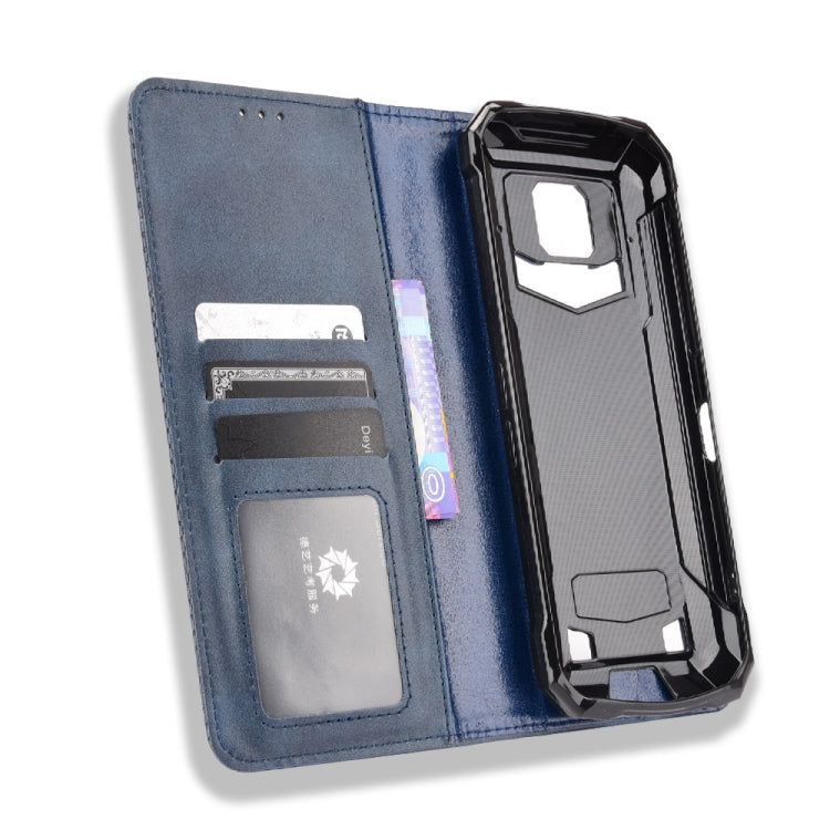 For Doogee S88 Plus / S88 Pro Magnetic Buckle Retro Crazy Horse Texture Horizontal Flip Leather Case with Holder & Card Slots & Photo Frame(Blue) - More Brand by PMC TechLife | Online Shopping South Africa | PMC TechLife | Buy Now Pay Later Mobicred