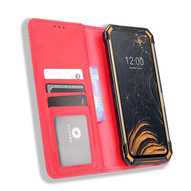 For Doogee S88 Plus / S88 Pro Magnetic Buckle Retro Crazy Horse Texture Horizontal Flip Leather Case with Holder & Card Slots & Photo Frame(Red) - More Brand by PMC TechLife | Online Shopping South Africa | PMC TechLife | Buy Now Pay Later Mobicred
