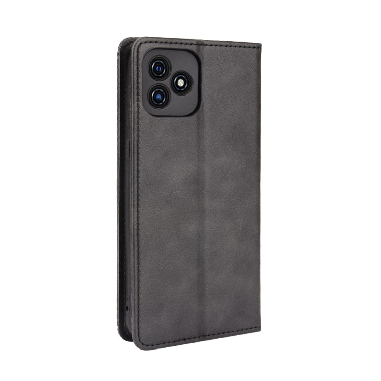 For Blackview Oscal C20 Magnetic Buckle Retro Crazy Horse Texture Horizontal Flip Leather Case with Holder & Card Slots & Photo Frame(Black) - More Brand by PMC TechLife | Online Shopping South Africa | PMC TechLife | Buy Now Pay Later Mobicred