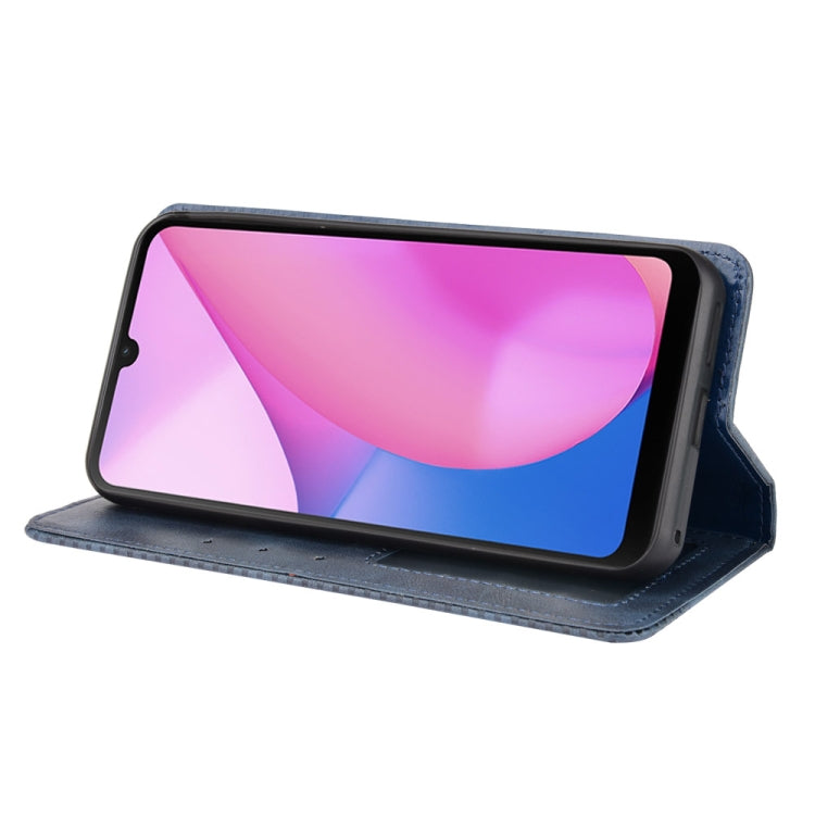 For Blackview Oscal C20 Magnetic Buckle Retro Crazy Horse Texture Horizontal Flip Leather Case with Holder & Card Slots & Photo Frame(Blue) - More Brand by PMC TechLife | Online Shopping South Africa | PMC TechLife | Buy Now Pay Later Mobicred