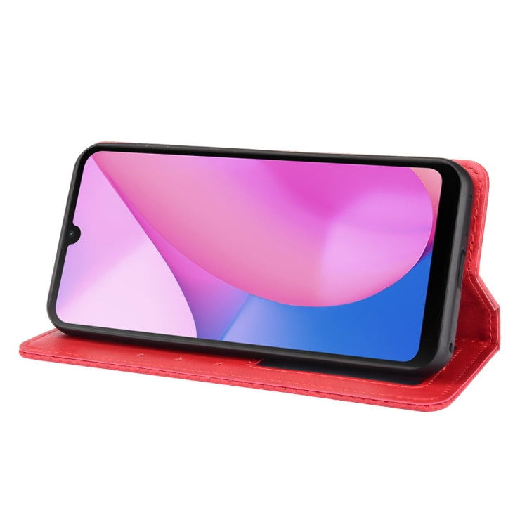 For Blackview Oscal C20 Magnetic Buckle Retro Crazy Horse Texture Horizontal Flip Leather Case with Holder & Card Slots & Photo Frame(Red) - More Brand by PMC TechLife | Online Shopping South Africa | PMC TechLife
