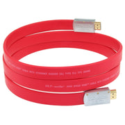 ULT-unite 4K Ultra HD Gold-plated HDMI to HDMI Flat Cable, Cable Length:6m(Red)