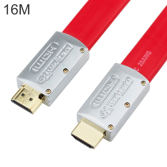 ULT-unite 4K Ultra HD Gold-plated HDMI to HDMI Flat Cable, Cable Length:16m(Red) - free shipping - PMC Jewellery - Order now!
