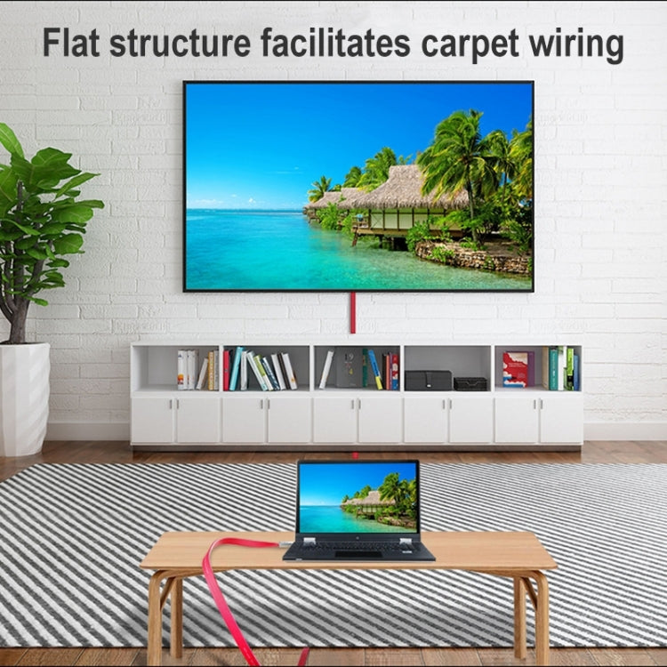ULT-unite 4K Ultra HD Gold-plated HDMI to HDMI Flat Cable, Cable Length:16m(Red) - free shipping - PMC Jewellery - Order now!