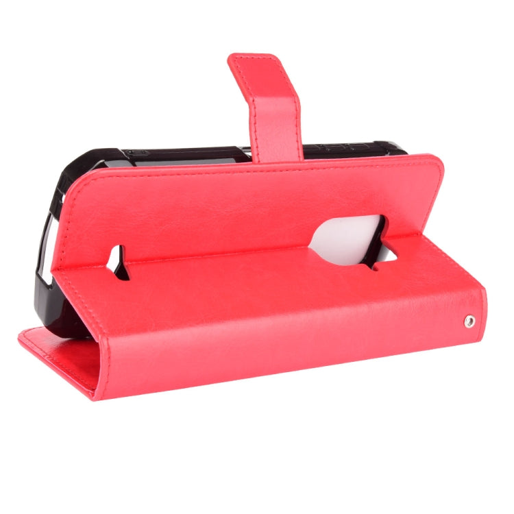 For Doogee S59 / S59 Pro Crazy Horse Texture Horizontal Flip Leather Case with Holder & Card Slots & Lanyard(Red) - More Brand by PMC TechLife | Online Shopping South Africa | PMC TechLife | Buy Now Pay Later Mobicred