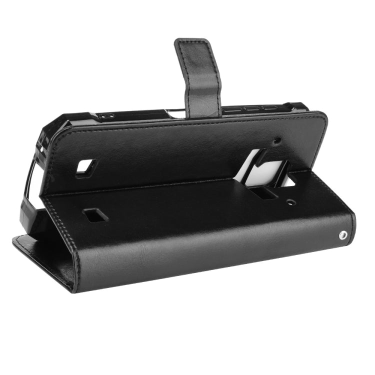 For Doogee S88 Plus / S88 Pro Crazy Horse Texture Horizontal Flip Leather Case with Holder & Card Slots & Lanyard(Black) - More Brand by PMC TechLife | Online Shopping South Africa | PMC TechLife | Buy Now Pay Later Mobicred