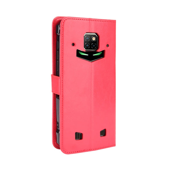 For Doogee S88 Plus / S88 Pro Crazy Horse Texture Horizontal Flip Leather Case with Holder & Card Slots & Lanyard(Red)