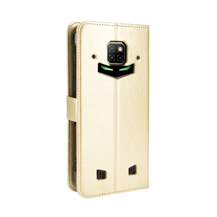 For Doogee S88 Plus / S88 Pro Crazy Horse Texture Horizontal Flip Leather Case with Holder & Card Slots & Lanyard(Gold)